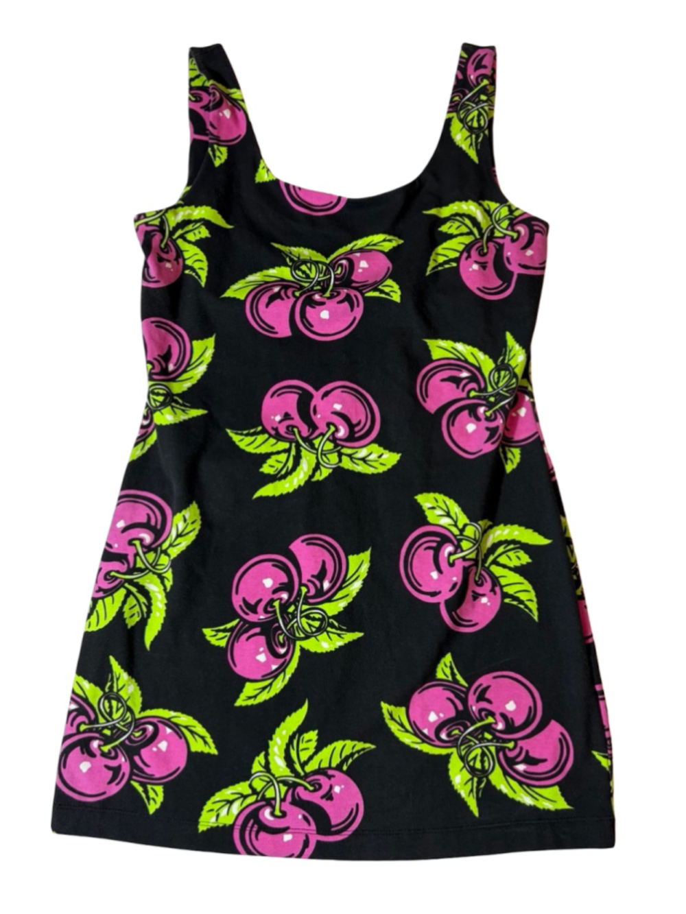 Rare Y2K Betsey Johnson Punk Label Archive Cherry Print Mini Dress